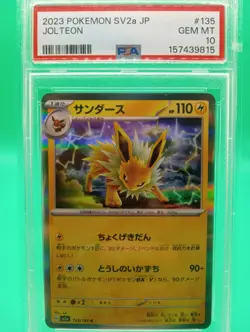 2023 Pokemon Sv2a 151 Jolteon #135 PSA GEM MINT 10 - Image 1