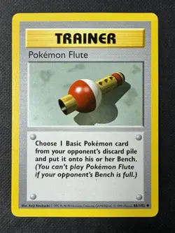 Pokemon Flute Uncommon Base Set (Shadowless) 086/102 LP - Image 1