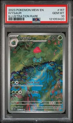 Pokemon Ivysaur 151 Illustration Rare #167 PSA 10 Gem Mint - Image 1