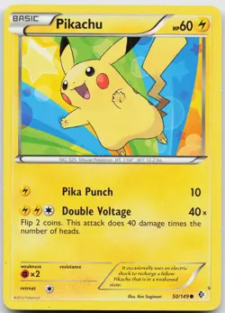 Pikachu 50/149 Common Boundaries Crossed Pokemon Lightly Played - Image 1