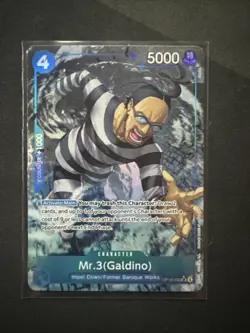 Bandai One Piece CCG OP06-056 Mr. 3 (Galdino) SP Alt Art Foil EN (FRESH PULL) - Image 1