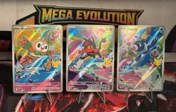 Rowlet, Litten, Popplio MEP 045, 044, 043 NM First Partner Promo 30th Gen 7 NM/M - Image 1