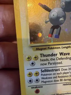 Magneton Holo Rare 9/130 Base Set 2 WOTC Pokemon Card Near Mint NM Swirl - Image 3