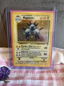 Magneton Holo Rare 9/130 Base Set 2 WOTC Pokemon Card Near Mint NM Swirl - Image 4