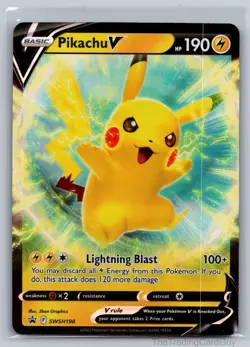 Pikachu V - Promo SWSH: Sword & Shield Promo Cards Holo SWSH198 NM - Image 1