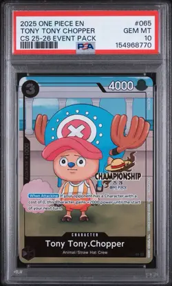 Tony Tony.Chopper (CS 25-26 Event Pack) P-065 One Piece Promotion Card PSA 10 - Image 2