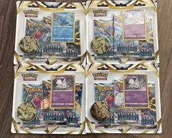 Pokemon Trading Card Game Silver Tempest 12Packs Total Lot of 4 3-pack Blisters 820650850967 - Image 1