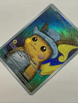 Raichu With Grey Felt Hat Pokemon ACG Card Holo Foil Art Anime Van Gogh Portrait - Image 3