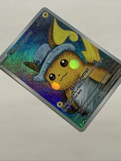 Raichu With Grey Felt Hat Pokemon ACG Card Holo Foil Art Anime Van Gogh Portrait - Image 4