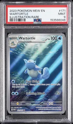 2023 POKEMON MEW EN-151 ILLUSTRATION RARE #171 WARTORTLE PSA 9 - Image 1