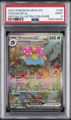 2023 POKEMON MEW EN-151 SPECIAL ILLUSTRATION RARE #198 VENUSAUR EX PSA 9 - Image 1