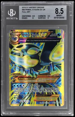 2015 Pokemon XY Ancient Origins Primal Kyogre EX #96 BGS 8.5 NM-MT+ Full - Image 1