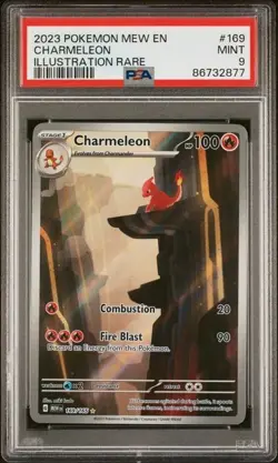 CHARMELEON 2023 POKEMON EN 151 MEW ILLUSTRATION RARE 169/165 PSA 9 - Image 1