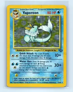 Pokemon tcg Jungle Vaporeon (12) Heavily played - Image 1