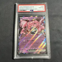 POKEMON 2025 Team Rocket Box Promo ROCKET'S MEWTWO EX #205 PSA 10 Gem Mint - Image 1