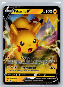 Pokemon Vivid Voltage Pikachu V 043/185 Ultra Rare Holo NM - Image 1