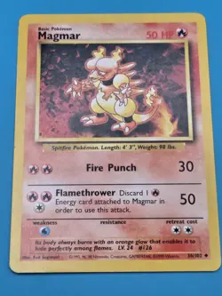 Magmar 036/102 Base Set Regular Vintage Pokemon TCG MP - Image 1