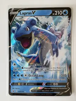 Lapras V 049/202 Holo V Rare Sword & Shield Pokemon NM Full Art ✨ - Image 2