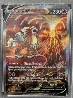 2023 POKEMON SWORD & SHIELD CROWN ZENITH #GG36 FULL ART/ENTEI V PSA 9 - Image 3