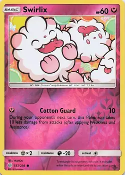 Swirlix - Pokemon Reverse Holo Common 2019 Cosmic Eclipse 153/236 NM - Image 1
