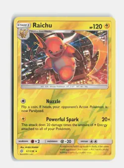 Raichu 67/236 Reverse Holo SM - Cosmic Eclipse Pokemon NM - Image 1