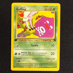 Koffing 58/82 Common Team Rocket Pokemon 1st Edition Near Mint - Image 1