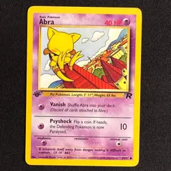Abra 49/82 Common Team Rocket Pokemon 1st Edition Near Mint - Image 1