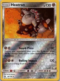 Pokemon TCG Heatran 88/156 Ultra Prism Rev Holo LP - Image 1