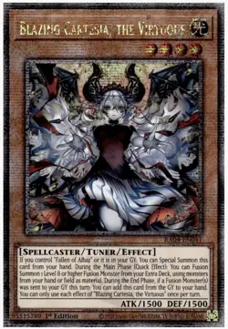 Yugioh Blazing Cartesia, the Virtuous (New Art) Quarter Century Secret Rare RA04 - Image 1