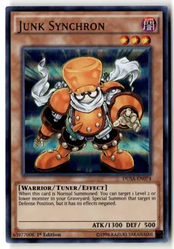Junk Synchron DUSA-EN074 Ultra Rare Duelist Saga Yu-Gi-Oh Lightly Played - Image 1