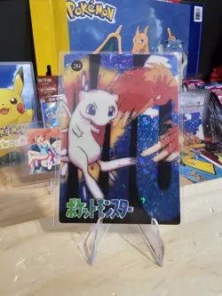 1999 Vintage Pocket Monsters Vending Prism Sticker - Mew #284 - Fearow BG - Image 2