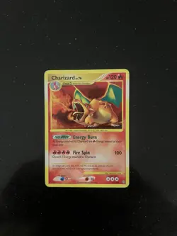 Pokemon Card CHARIZARD Holo PSA 7 SWIRL Diamond & Pearl Stormfront 103/100 2008 - Image 1