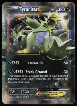 Tyranitar EX 42/98 Holo EX Rare Ancient Origins Pokemon English NM - Image 1