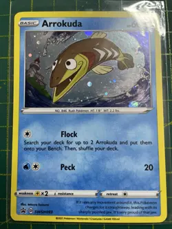 Arrokuda SWSH093 Holo Black Star Promo Pokemon Card Near Mint - Image 1