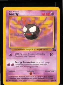 Gastly 33/62 Uncommon Fossil Pokemon Near Mint - Image 1