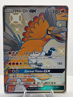 2019 Pokemon TCG Sun & Moon Hidden Fates #SV50 / SV94 Ho-Oh GX Shiny NM - Image 1