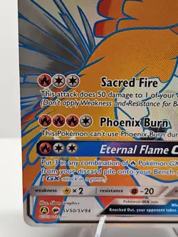 2019 Pokemon TCG Sun & Moon Hidden Fates #SV50 / SV94 Ho-Oh GX Shiny NM - Image 3