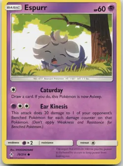 Espurr 79/214 Common Unbroken Bonds Pokemon Near Mint - Image 1