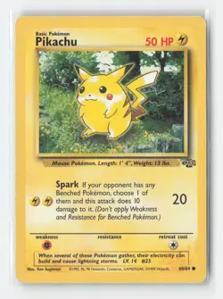 Pikachu 60/64 Common Jungle Pokemon Damaged - Image 1