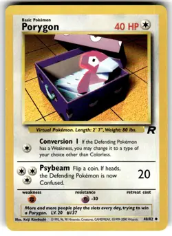 2000 Pokemon - Team Rocket Porygon #48/82 - Image 1