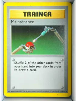 Maintenance 83/102 Uncommon Base Set Pokemon 1st Edition LP - Image 1