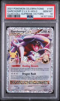 Garchomp C Lv.X 145/147 Pokemon TCG Celebrations PSA 10 MINT - Image 1