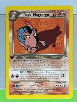 Dark Magcargo 1st Edition Neo Destiny 18/105 Pokemon TCG - Image 1