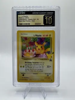 Pokemon Celebrations Birthday Pikachu - 24 black star promos CGC PRISTINE 10 - Image 1