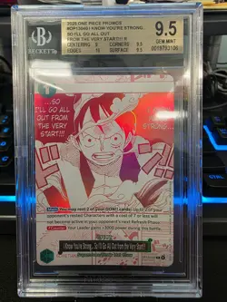 2025 ONE PIECE PROMOS #OP13-040 I Know You're Strong...So I'll Go All - BGS 9.5 - Image 1