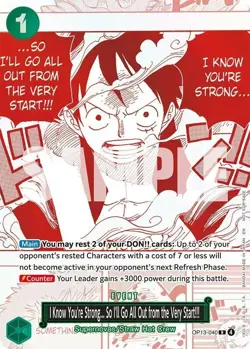 2025 ONE PIECE PROMOS #OP13-040 I Know You're Strong...So I'll Go All - BGS 9.5 - Image 3