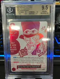 2025 One Piece Promos #OP13-019 But Ace Here Said You Deserved It!! - BGS 9.5 - Image 1