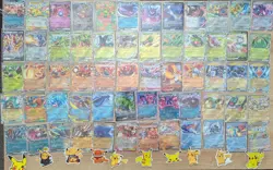 100 Japanese Pokemon Full Art, Ex & V Cards Lot (CHARIZARD, PIKACHU, MEWTWO) - Image 1