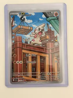 Timburr Black Bolt 125/86 Illustration Rare Holo Card - Image 1