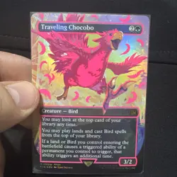 Traveling Chocobo (Neon Ink Pink) - Image 1